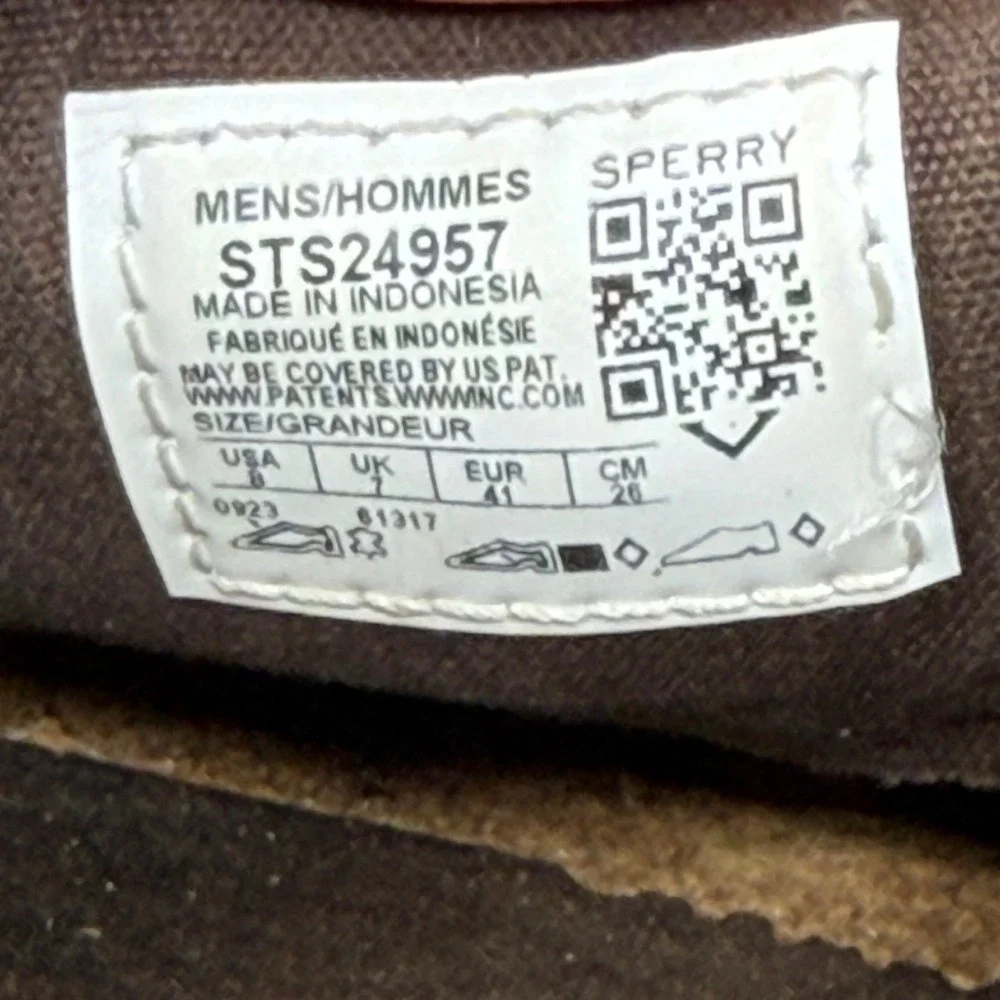 Sperry Top-Sider Mens Brown Leather Boat Shoes STS24957 Size 8 Classic Nautical